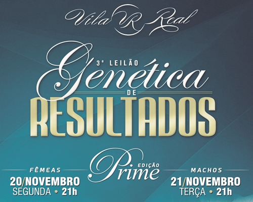 3º Leilão Genética de Resultados - Edição Prime<BR /><BR />